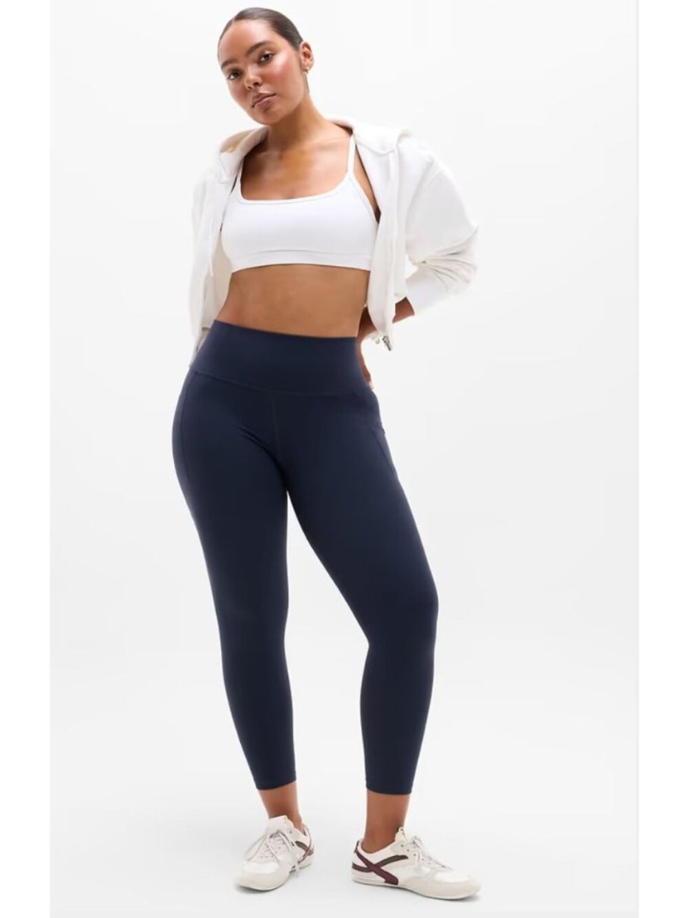 NWT Athleta Salutation Stash 7/8 Legging Tights Navy Blue Size 2X $109 [jb]